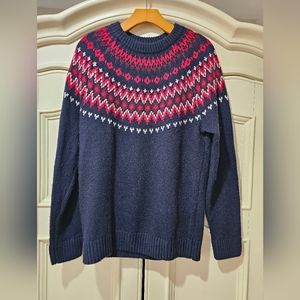Abercrombie & Fitch S Wool Blend Fair Isle Sweater Ski Preppy Y2K Unisex Style